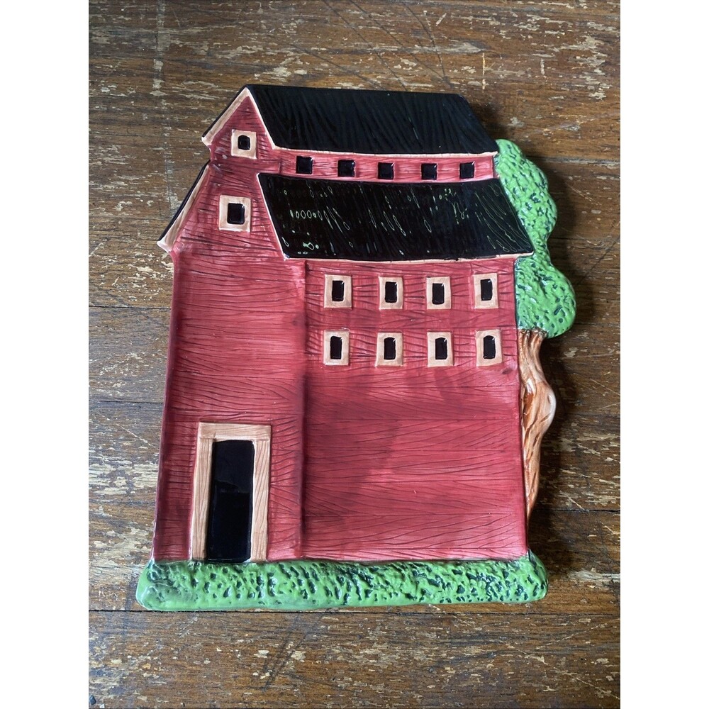 Sakura Warren Kimble Barn Tray 12 1/8" Hand painted  Farmhouse